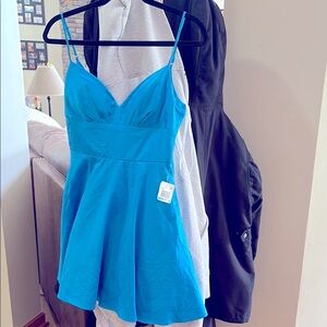 Blue Spaghetti Strap Dress